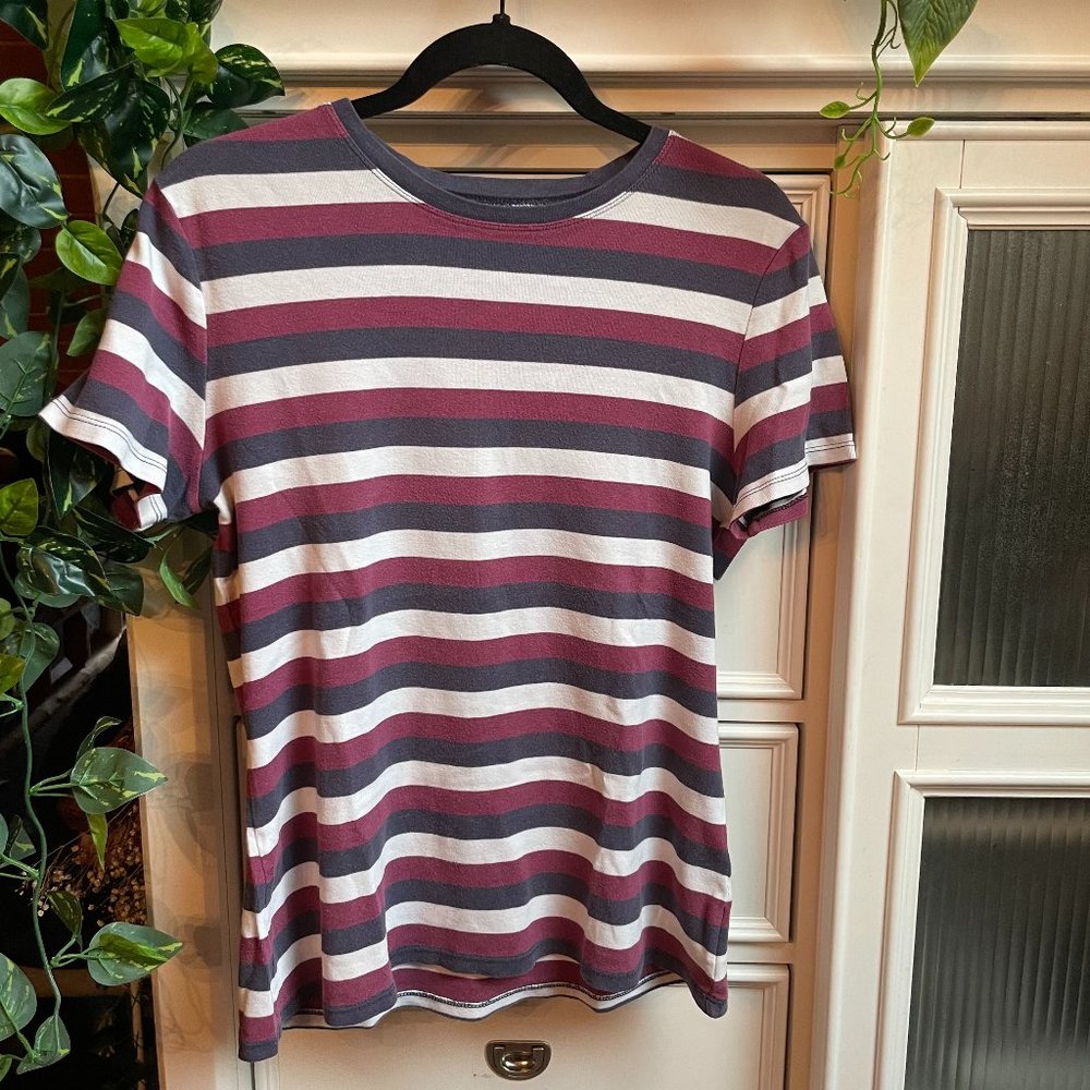 Eddie Bauer Red, White, & Blue Striped T-Shirt